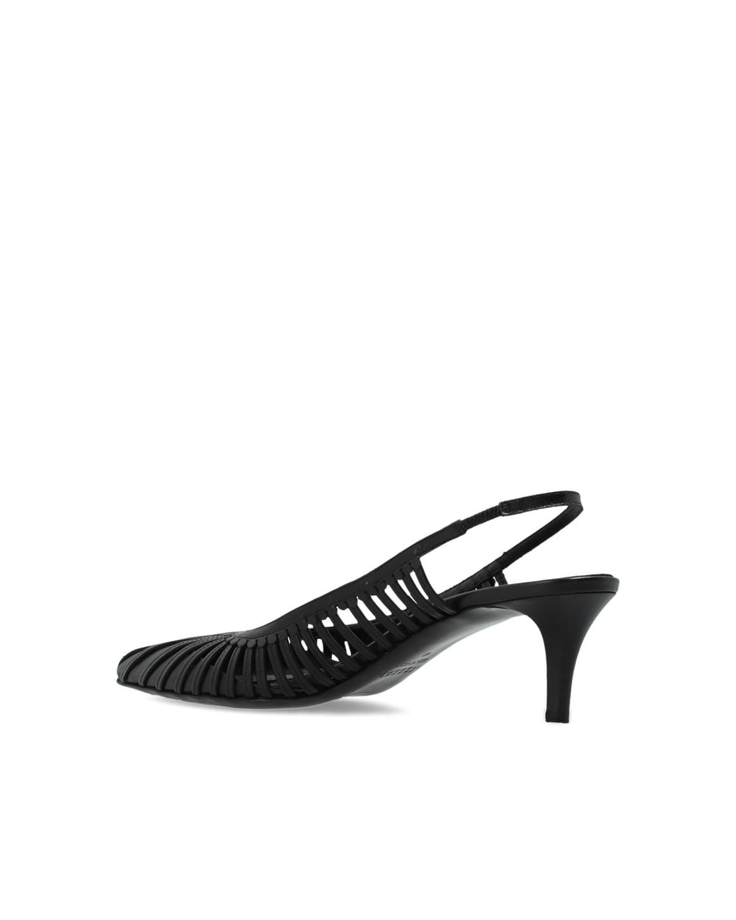 Isabel Marant Black Pionee Woven Slingback Heeled Pumps