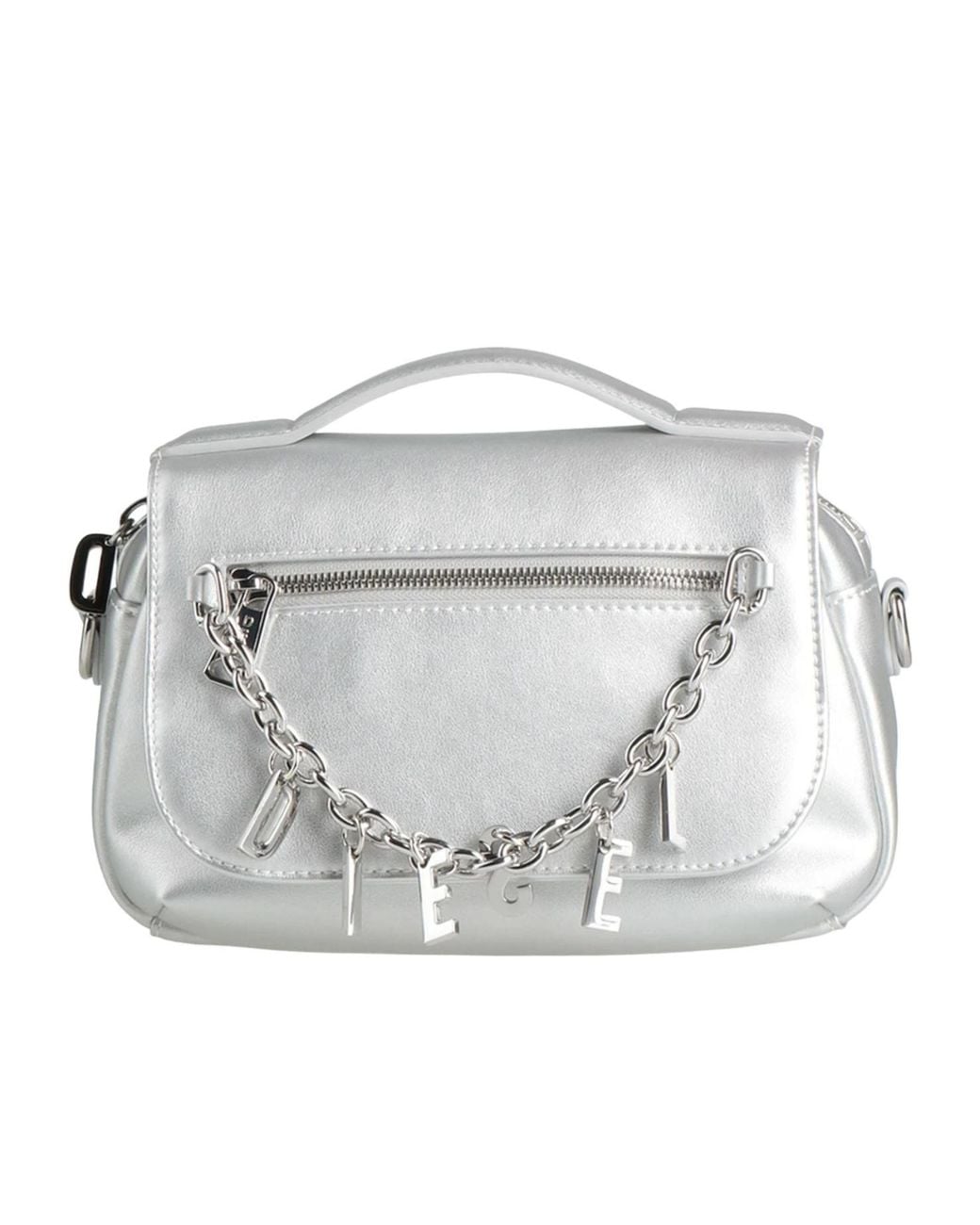 DIESEL Gray Plain Colour Handbag