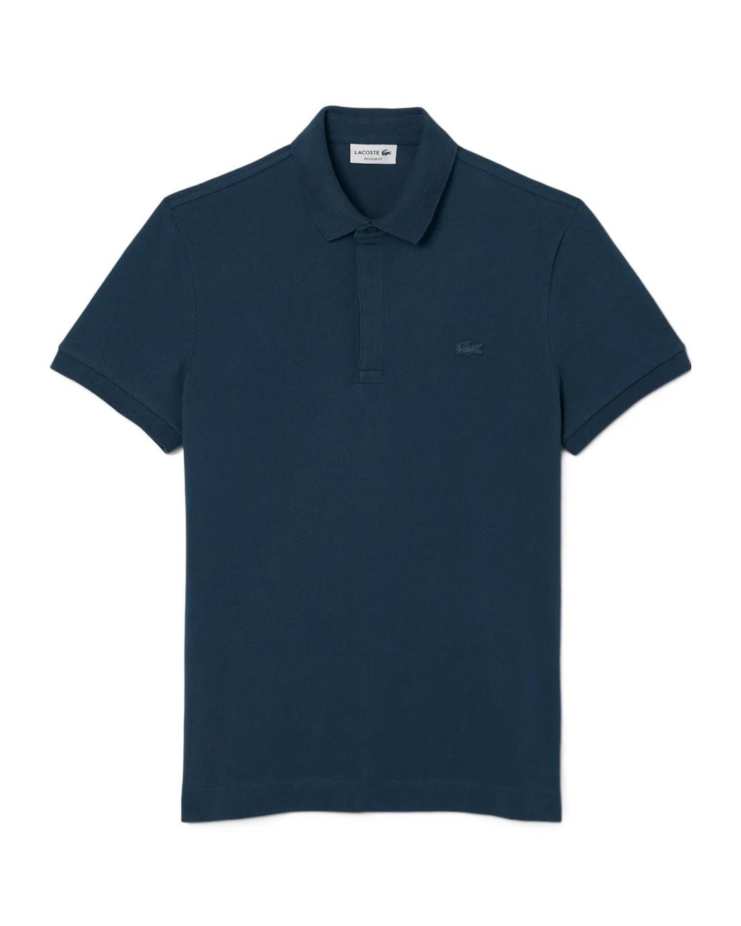 Lacoste Blue Regular Fit Paris Stretched Piqué Polo Shirt for men
