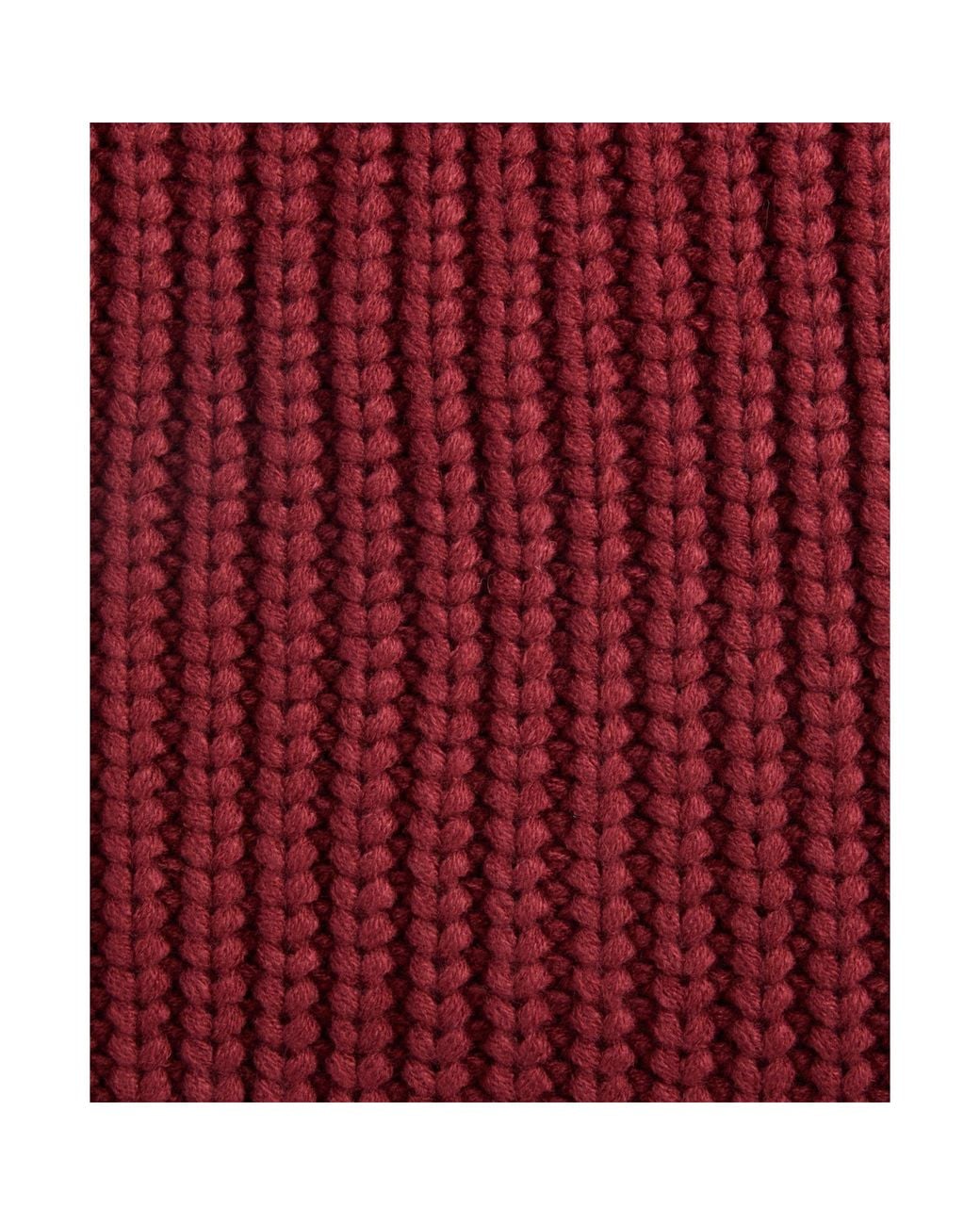 Barbour Red Knitted Beanie And Scarf Set