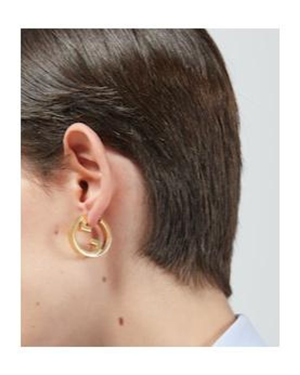 Gucci Metallic Blondie Polished Effect Hoop Earrings