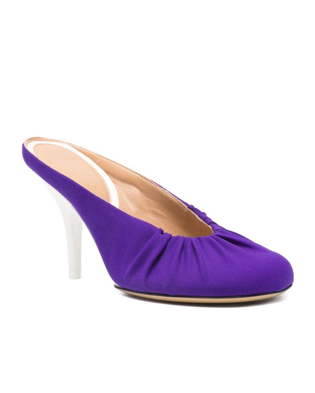 Dries Van Noten Purple Round-Toe High-Heeled Sandals