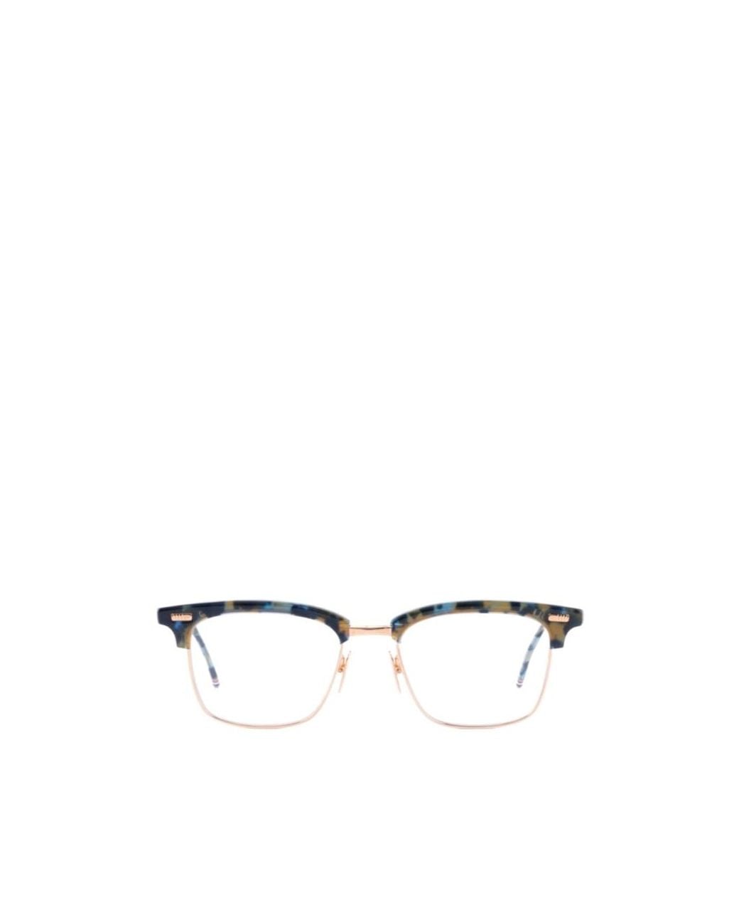 Thom Browne White Eyewear Rectangular Glasses