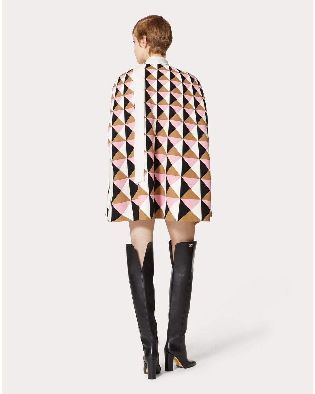 Valentino Multicolor Hook Detail Cape