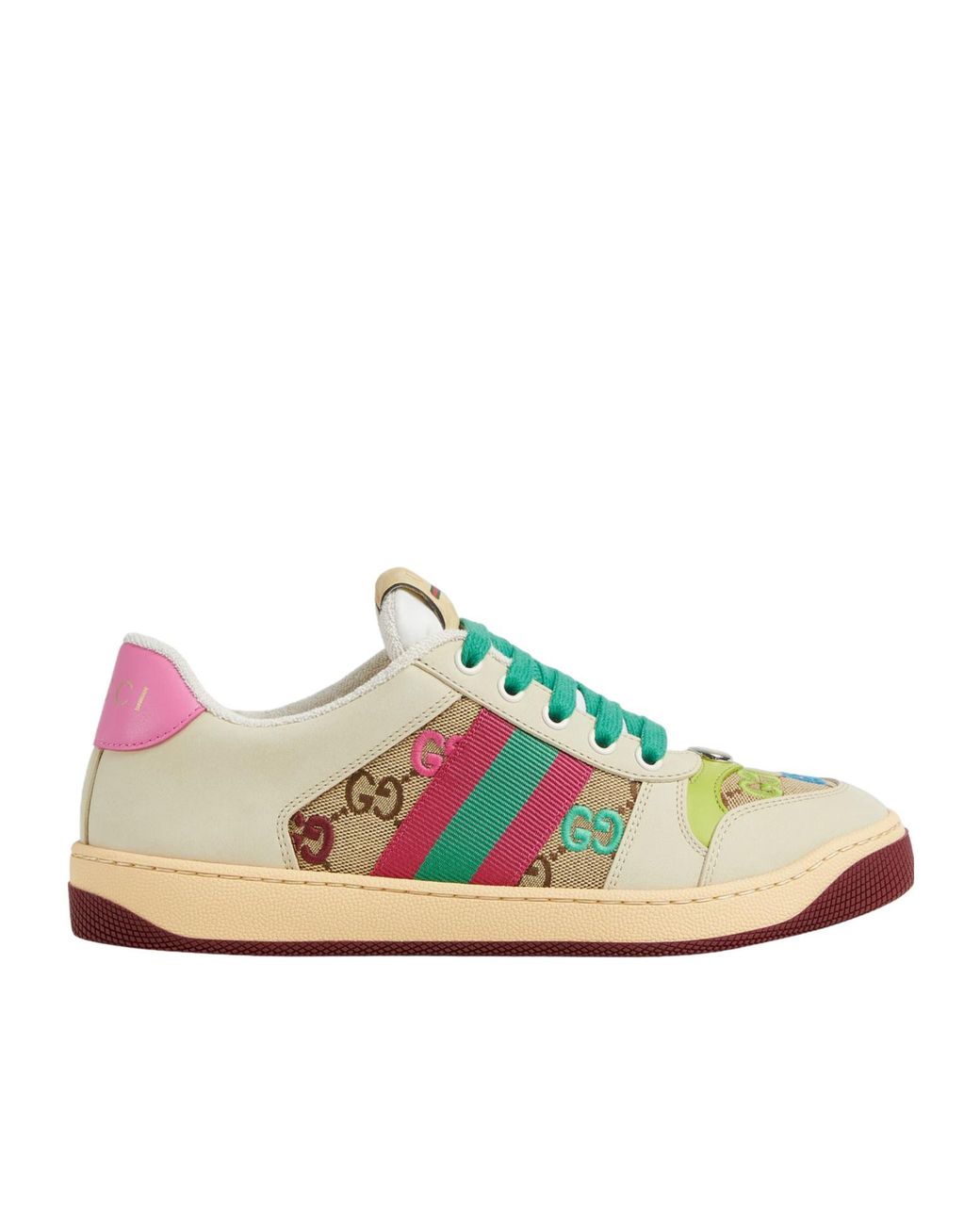 Gucci Green Screener Low-Top Sneakers