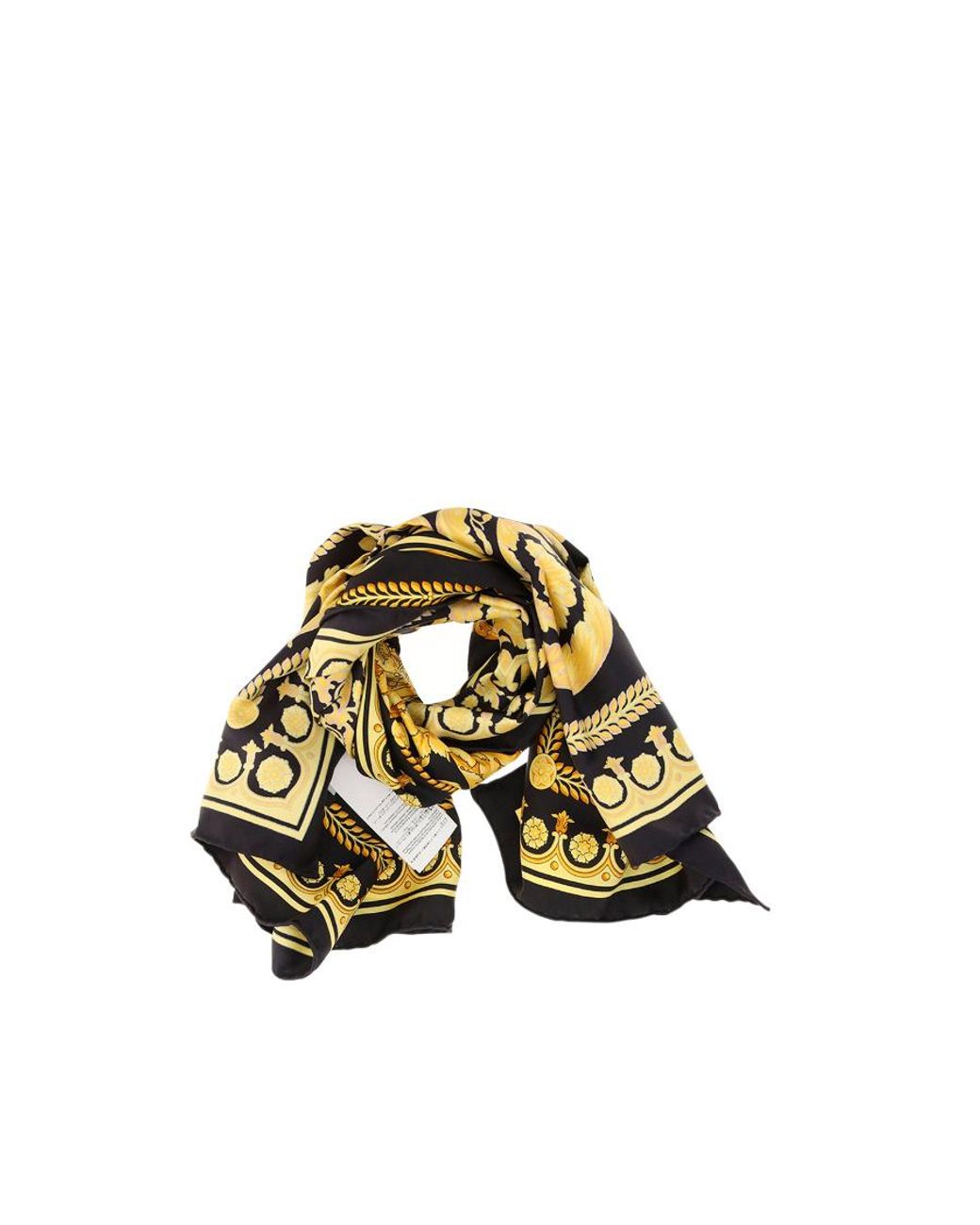 Versace Yellow Baroque Pattern Scarf