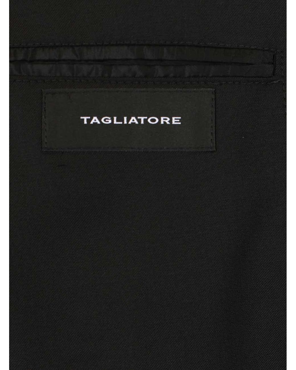 Tagliatore Black Two-Piece Single-Breasted Suit for men