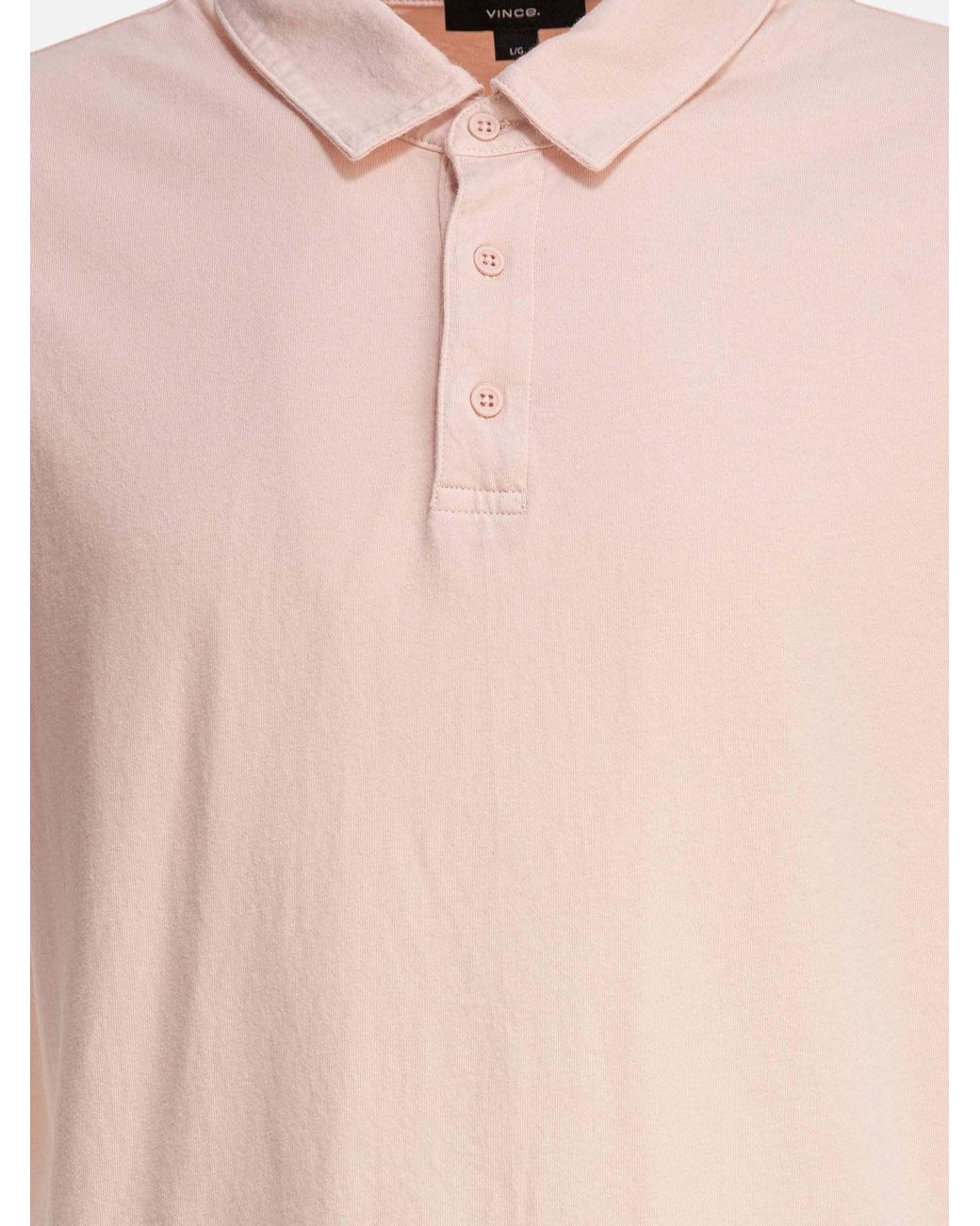 Vince Pink Short-Sleeved Polo Shirt for men