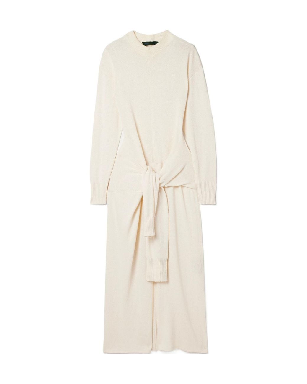 Proenza Schouler White Luca Tie-Detailed Silk-Blend Maxi Dress