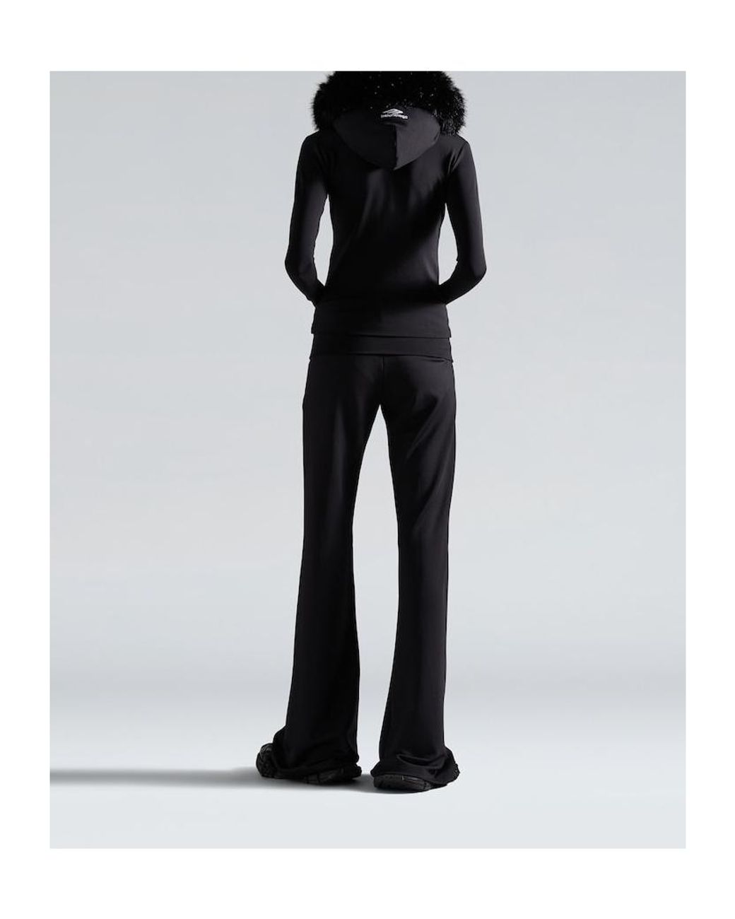 Balenciaga Black 3B Sports Icon Foldover Leggings