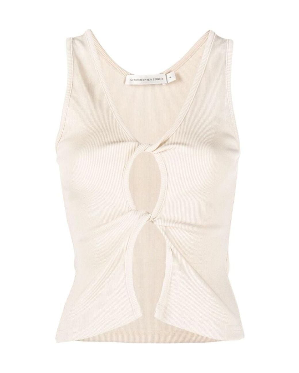 Christopher Esber Natural Open Twist Tank Top