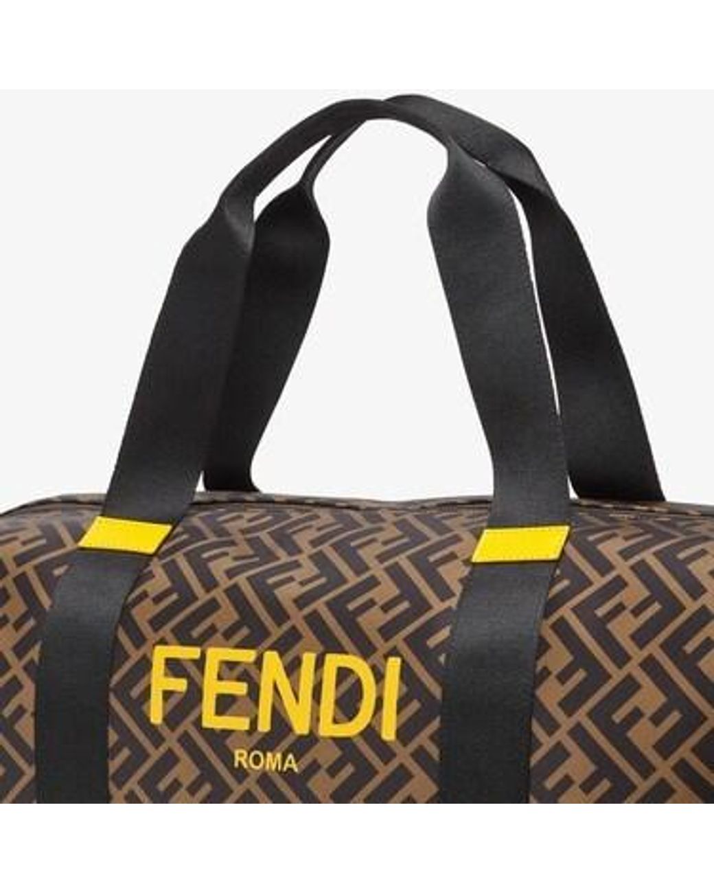 Fendi Brown Kids Roma Ff Motif Travel Bag for men