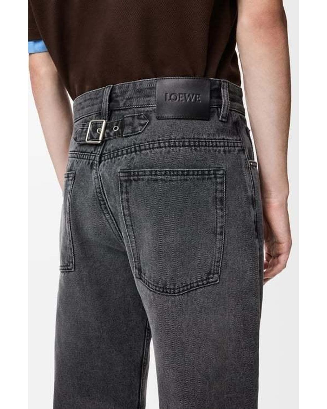 Loewe Gray Straight-Leg Jeans for men