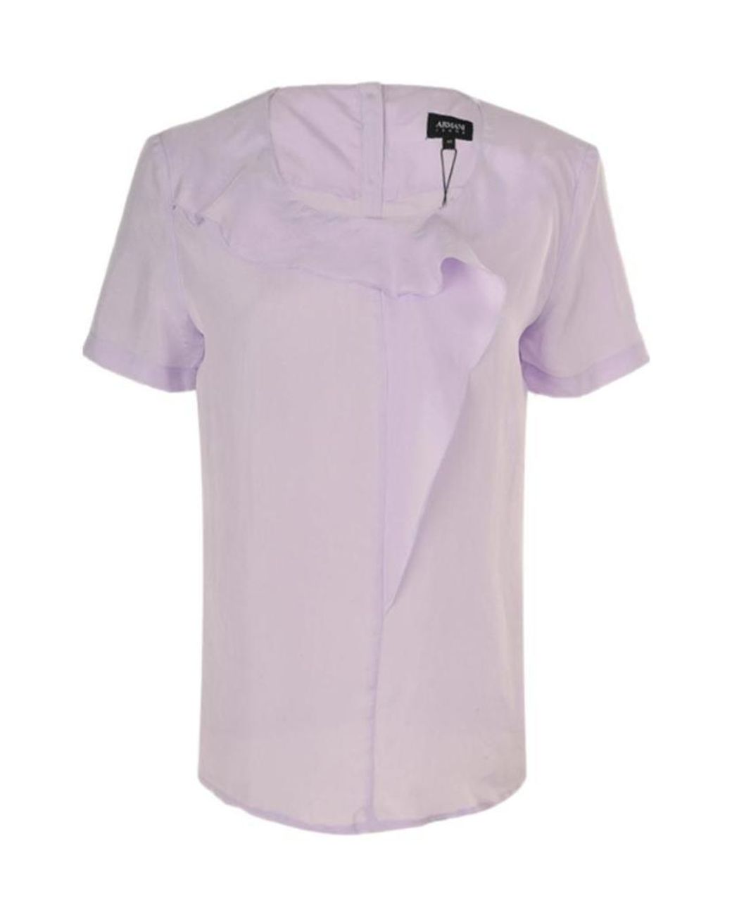 Armani Jeans Purple Ruffled T-Shirt