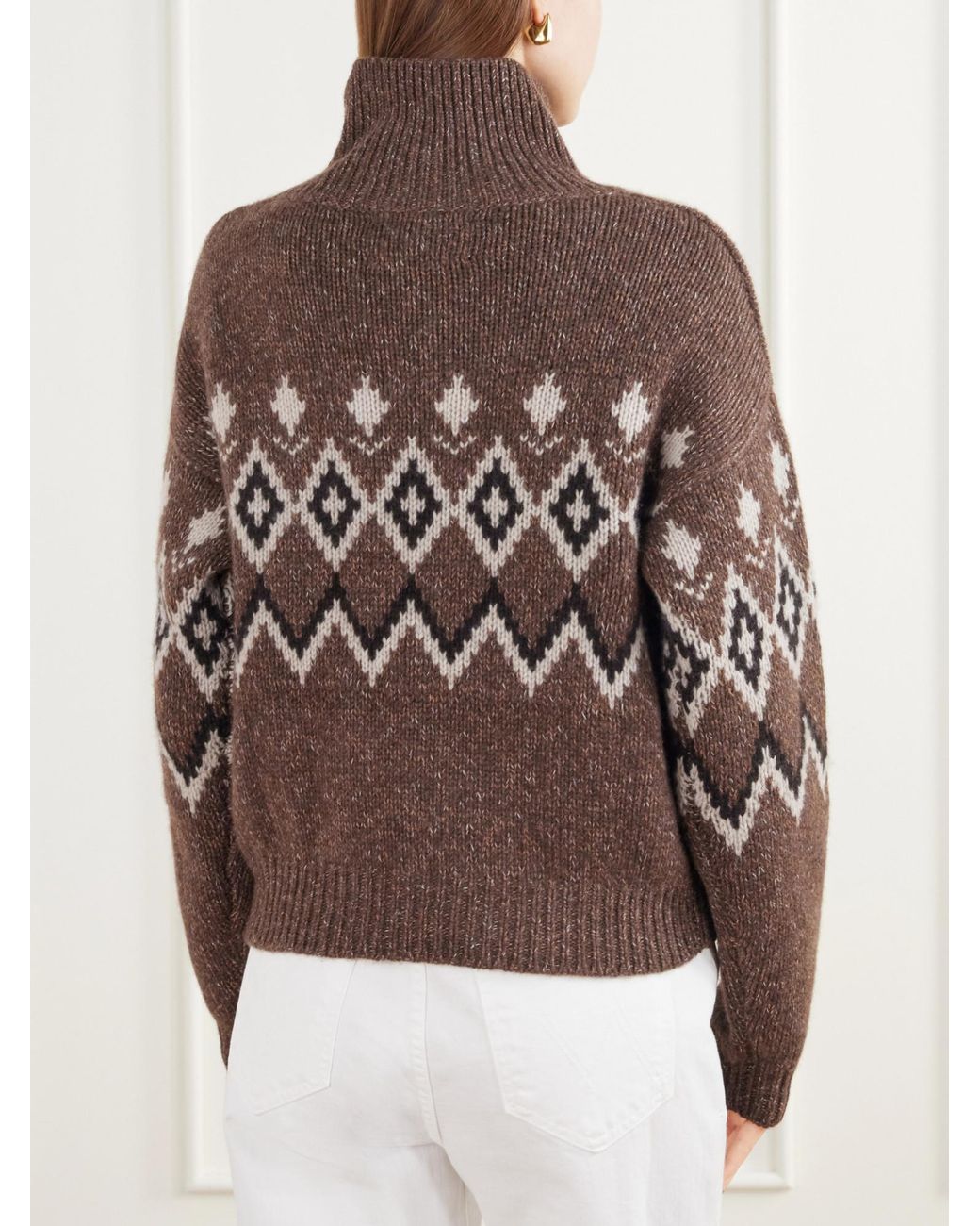 Lisa Yang Brown Cashmere Turtleneck Sweater