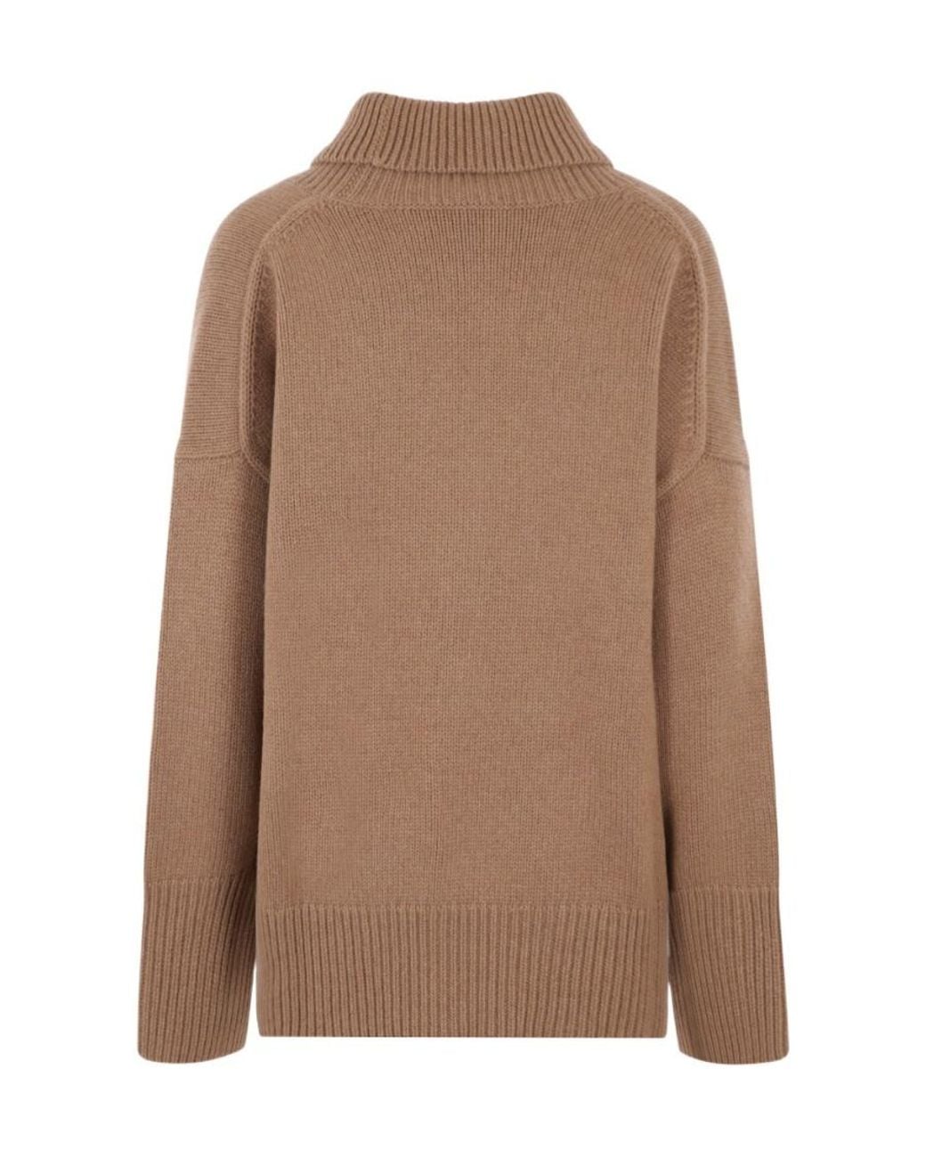 Chloé Brown Chloé High-Neck Loose-Fit Sweater