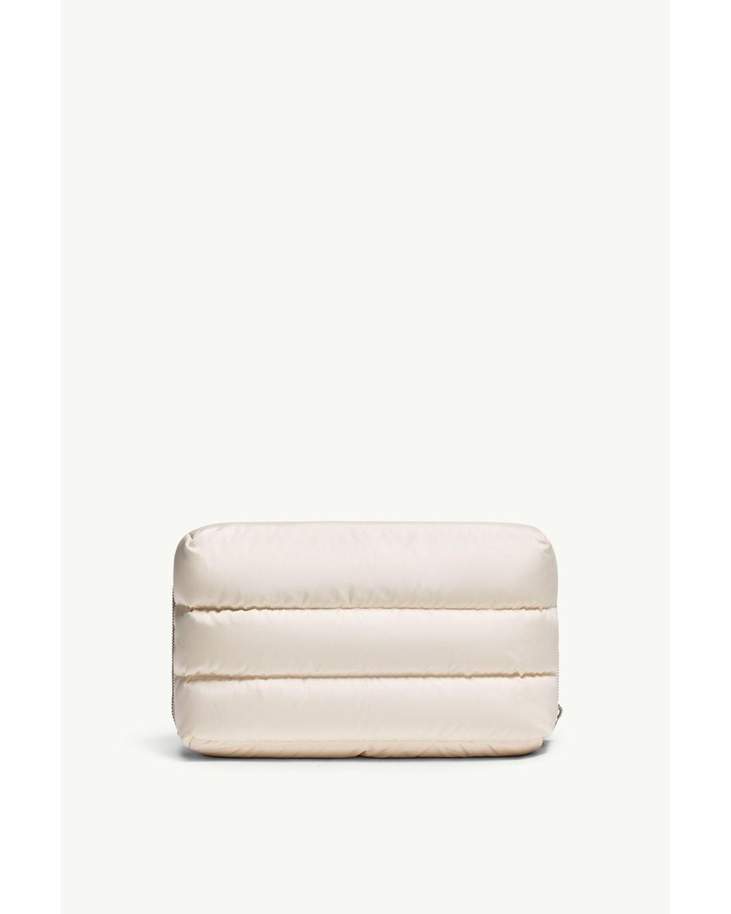 Moncler White Caradoc Quilted Make Up Bag