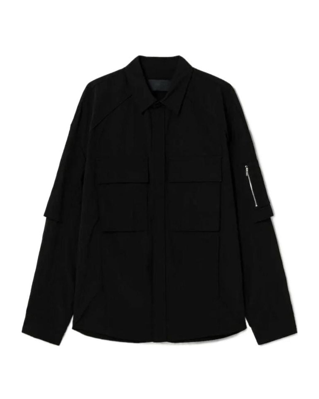 Juun.J Black Long-Sleeved Shirt for men