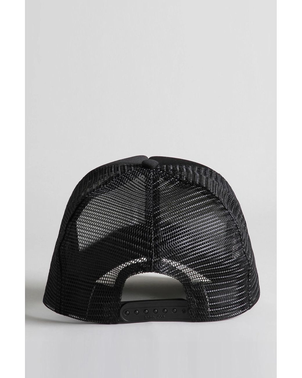 R13 Black Embroidered Logo Baseball Cap for men