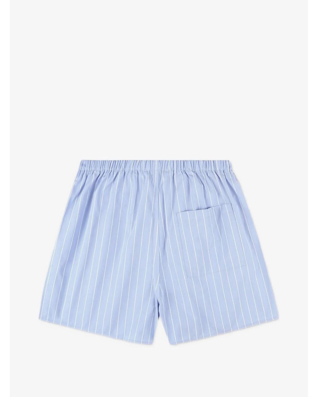 Sporty & Rich Blue Striped Elasticated Waistband Shorts