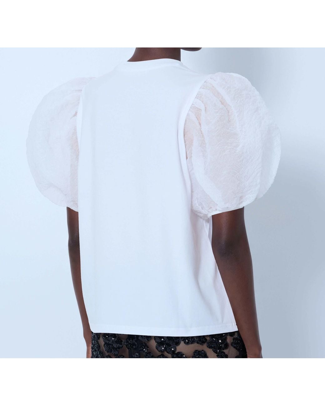 CECILIE BAHNSEN White Short-Sleeved Top