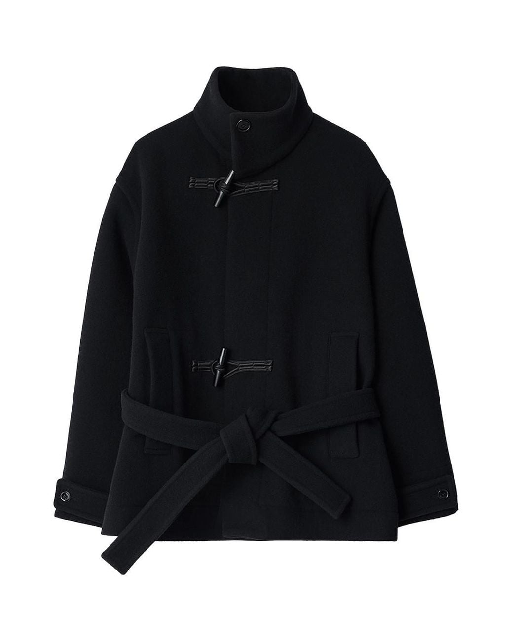 Lemaire Black Short Duffle Coat
