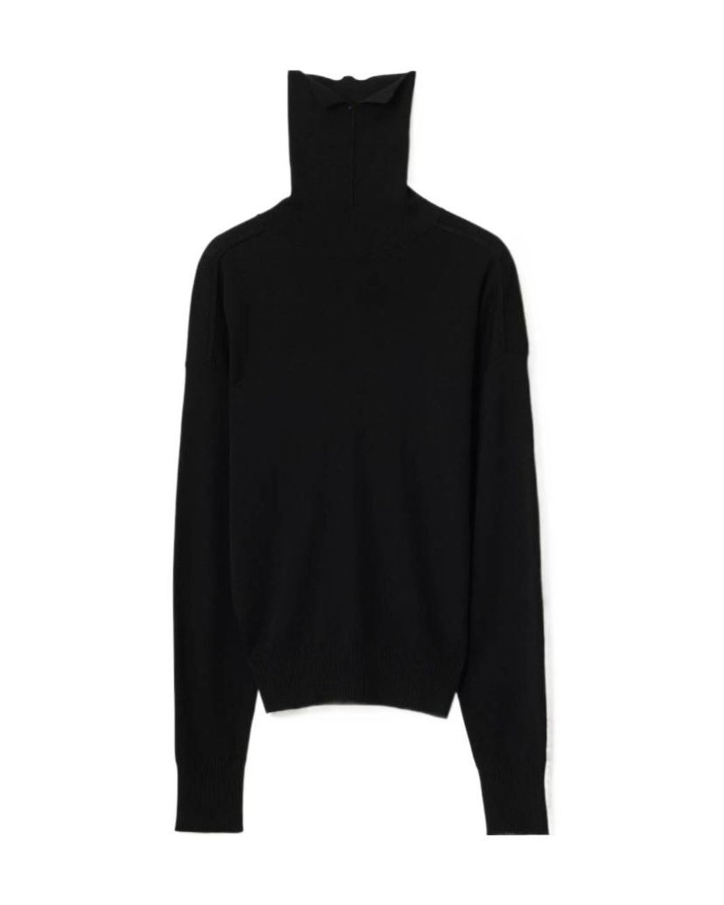 Burberry Black Long Sleeved High-Neck Jumper