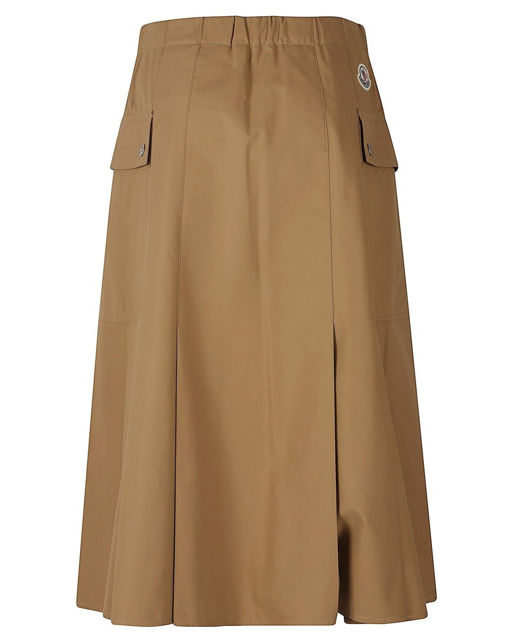 Moncler Natural Elastic-Waist Skirt