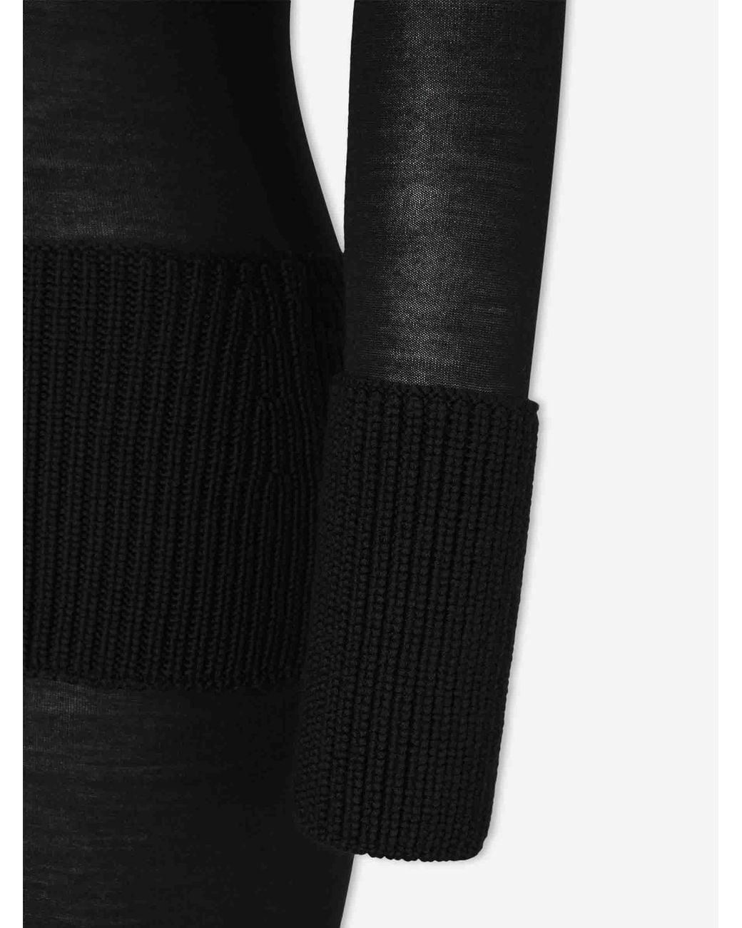 Alaïa Black Knitted Maxi Skirt