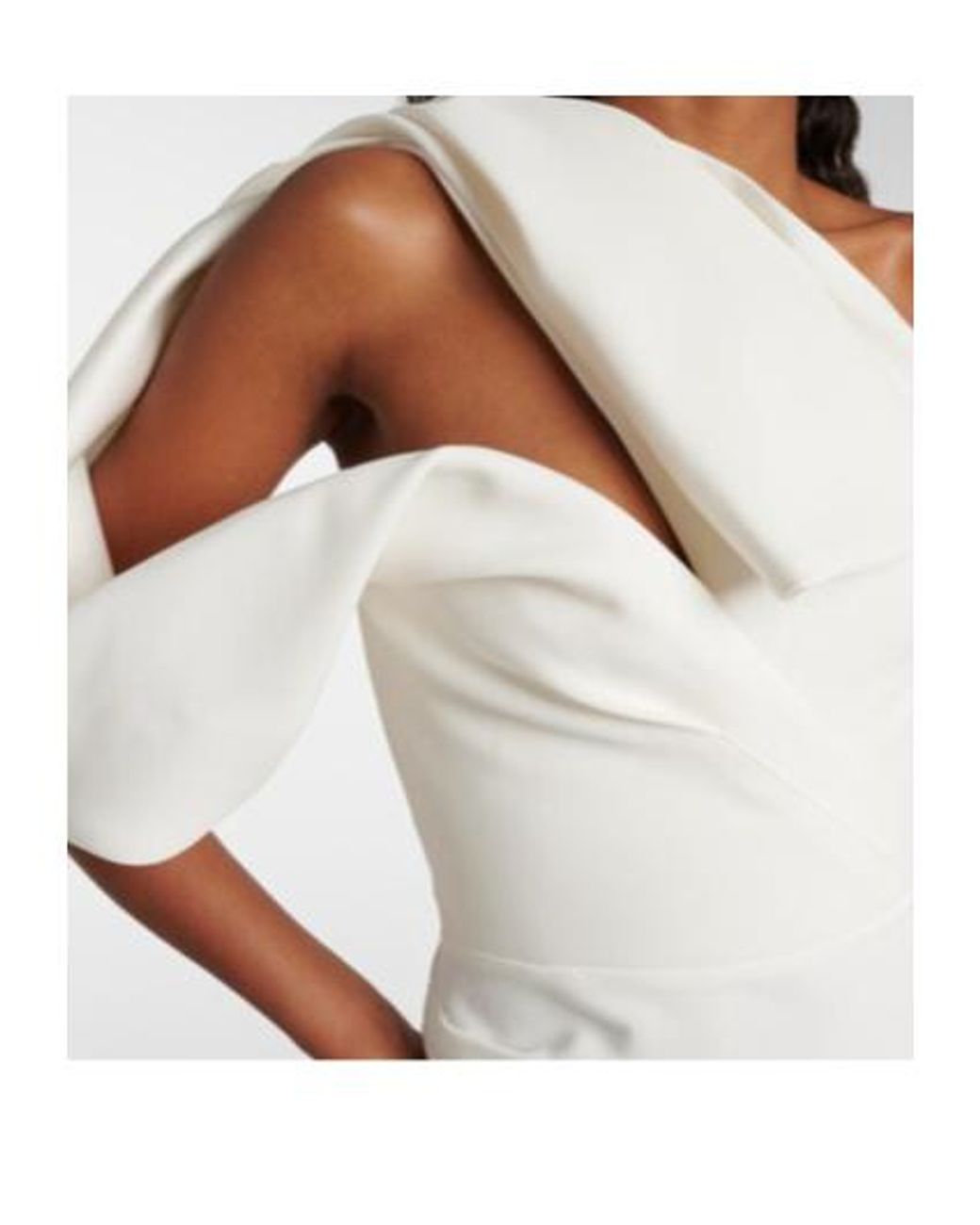 Maticevski White Darkness One-Shoulder Gown