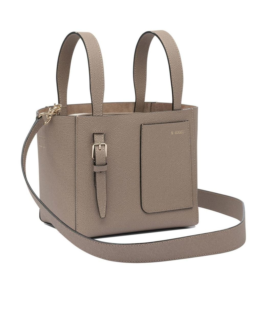 Valextra Brown Mini Soft Bucket Bag