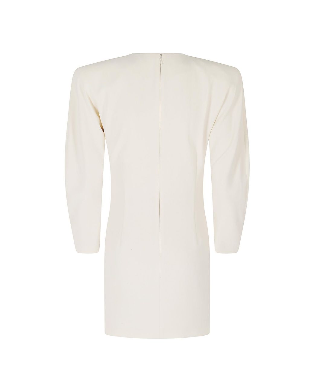 ANDAMANE White Amanda Draped Mini Dress