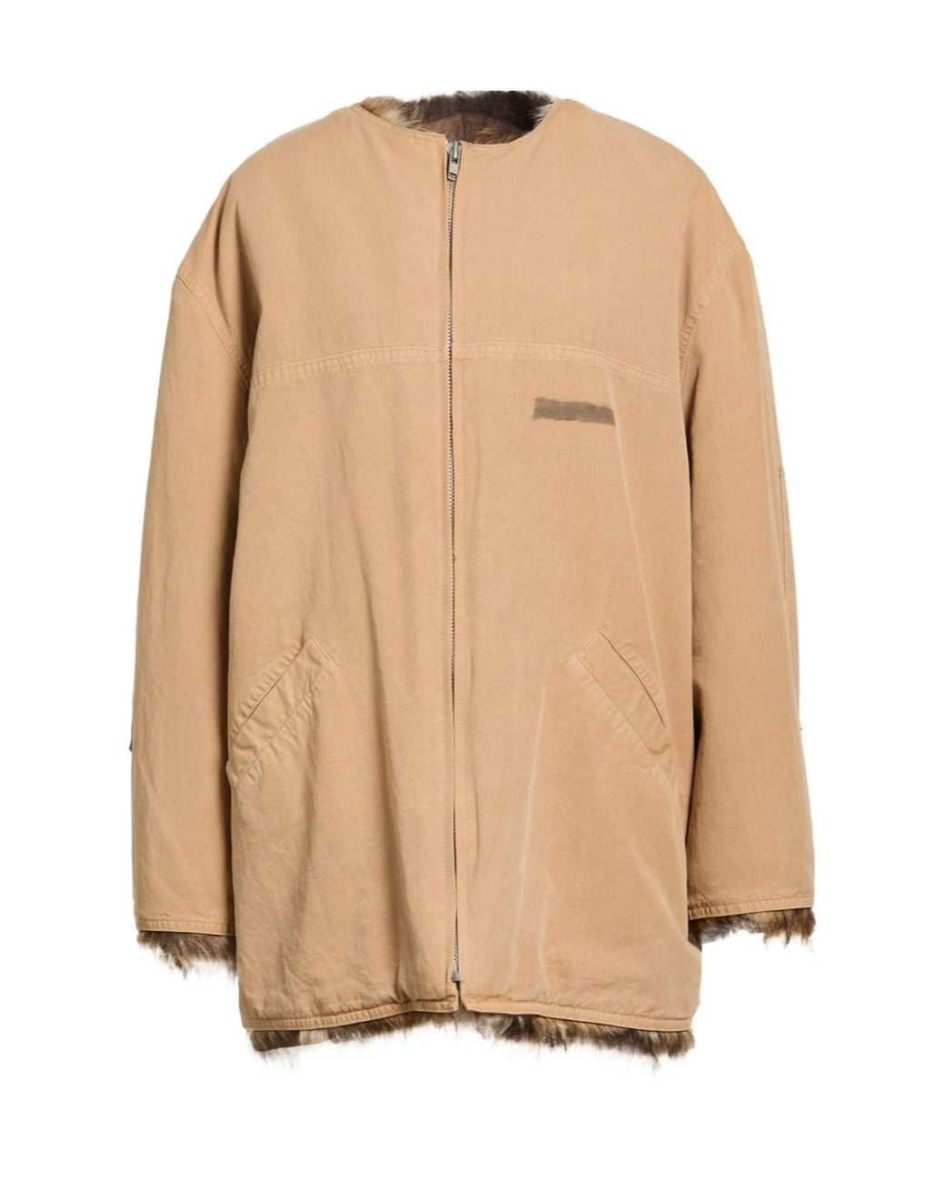 MM6 by Maison Margiela Natural Minimalist Long-Sleeve Jacket