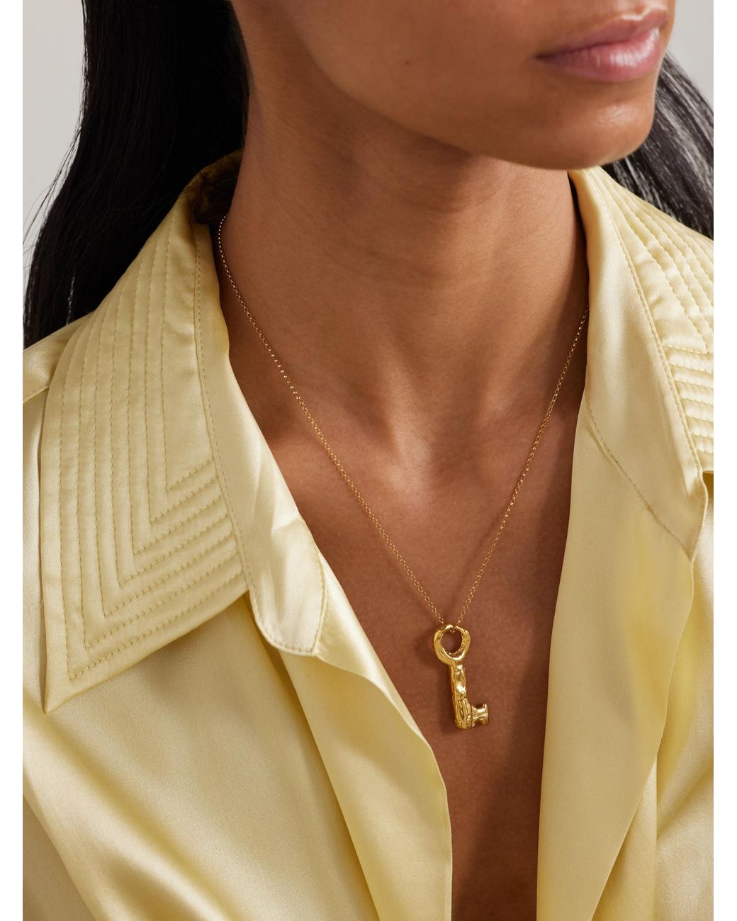 Alighieri White The Key Of The Night-Plated Necklace