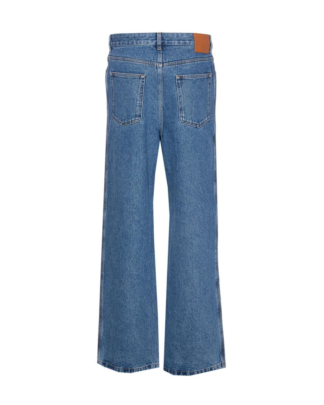 Loewe Blue Anagram-Embroidered Baggy Jeans for men