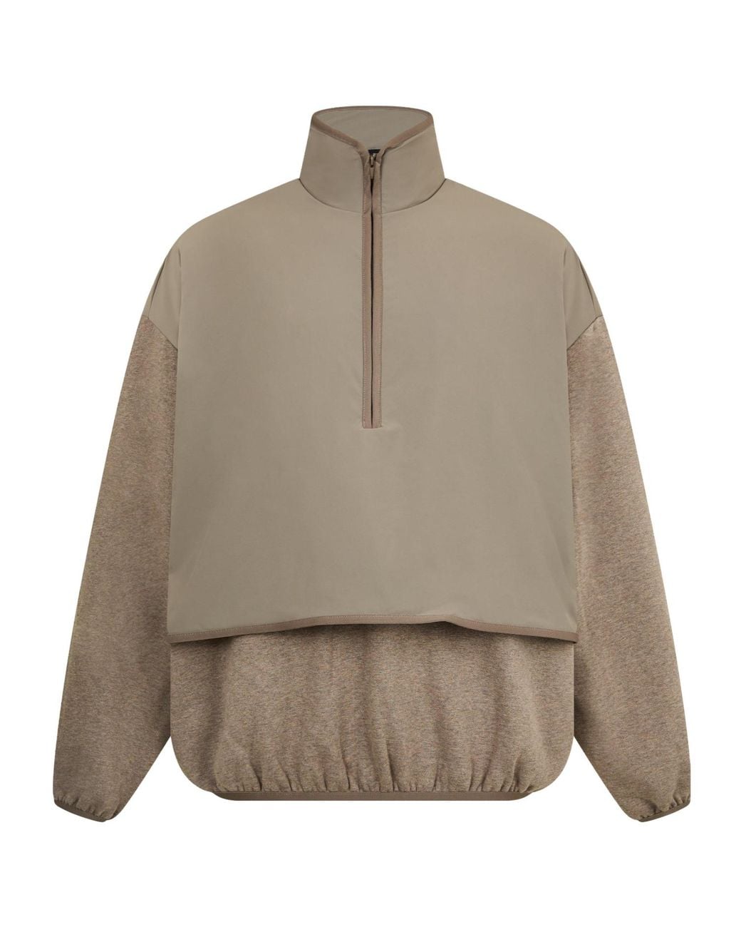 Fear Of God Gray 1/4 Zip Fleece Sweater for men