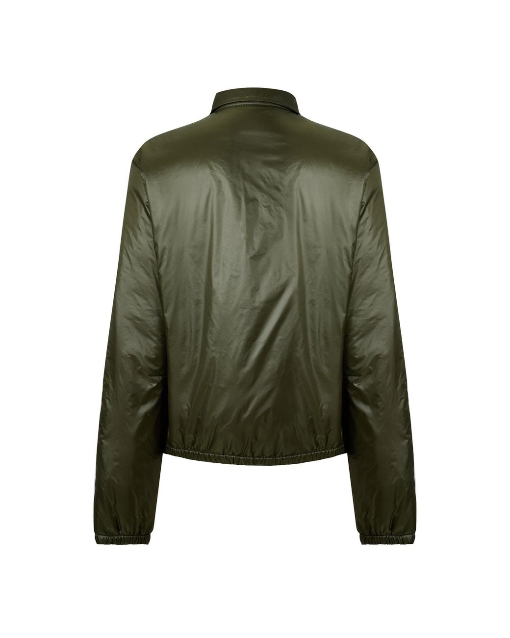 Moncler Green Glossy Lightweight Bomber Jacket