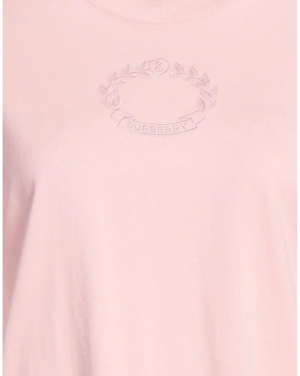 Burberry Pink Solid Colour T-Shirts