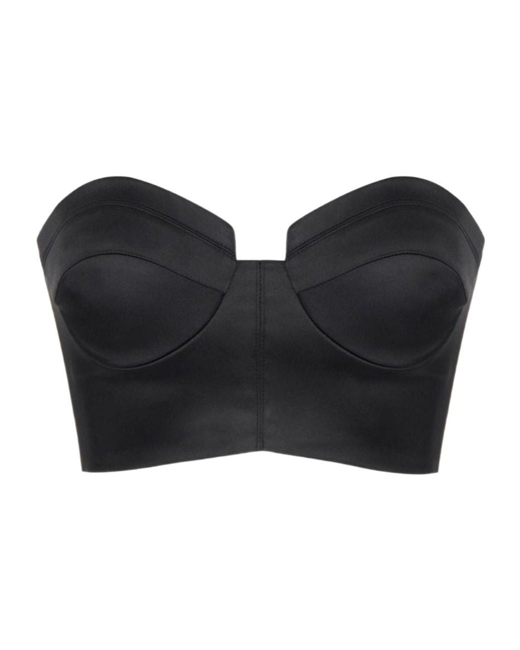 Elisabetta Franchi Black Off-Shoulder Bustier Top