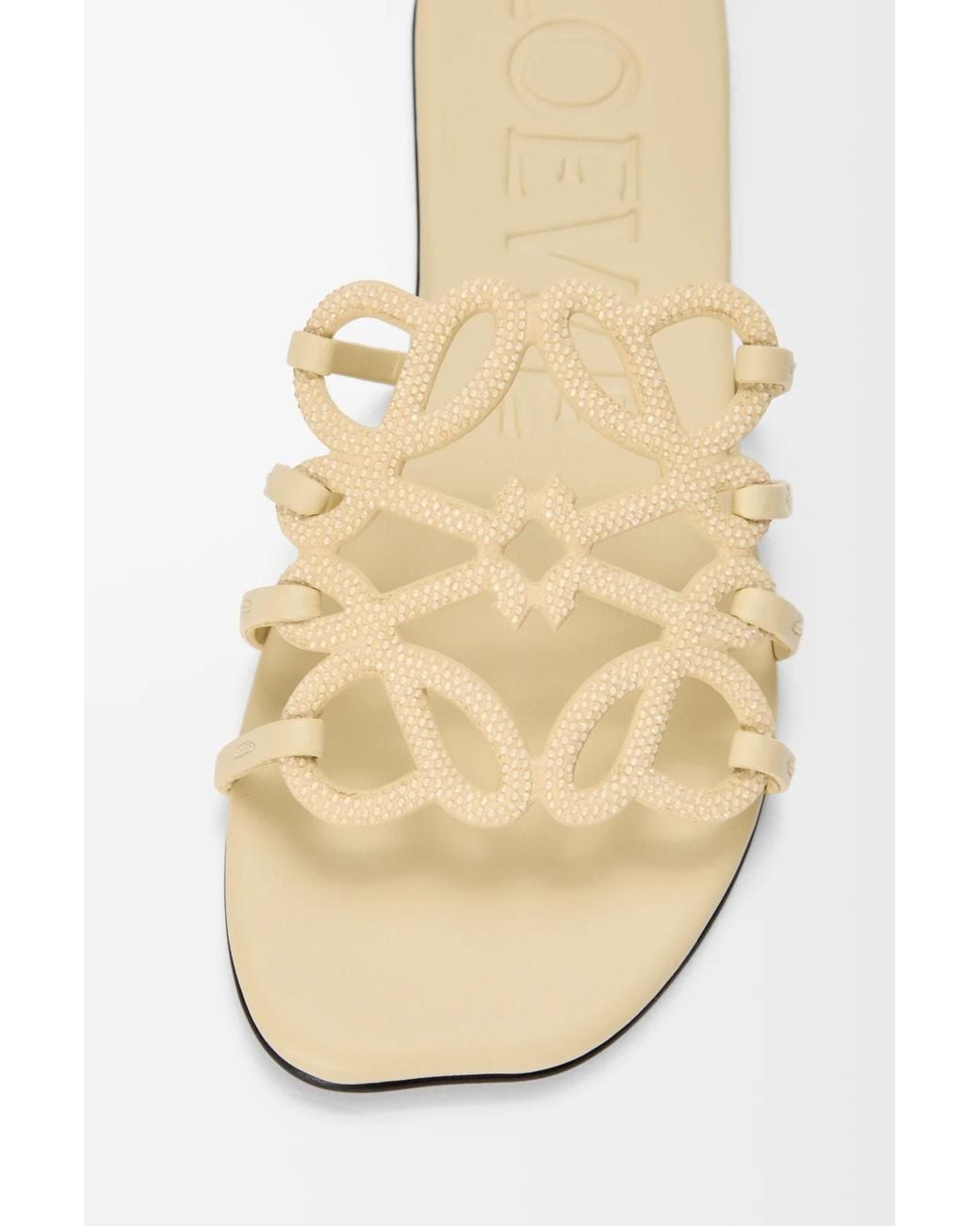 Loewe White Petal Anagram Slides