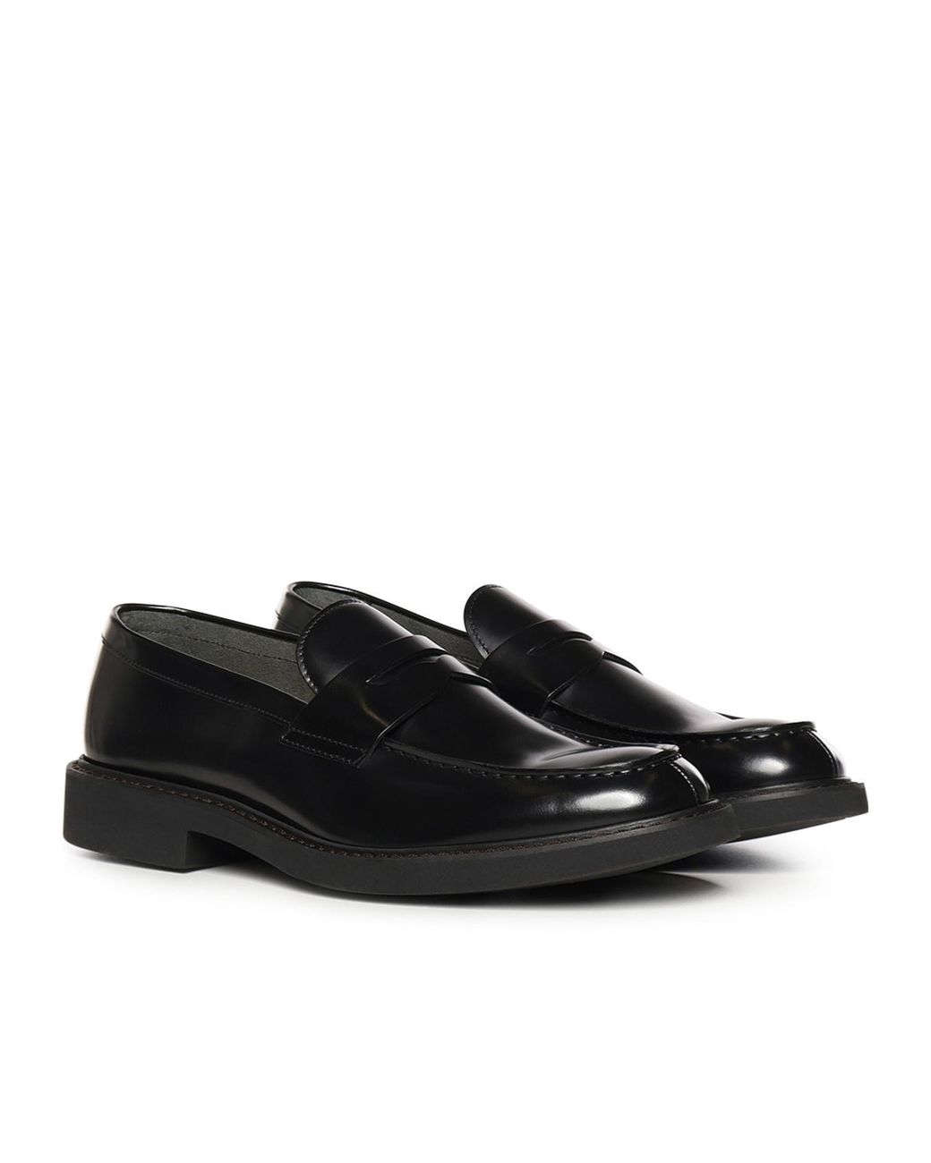 Doucal's Black Penny Loafers for men