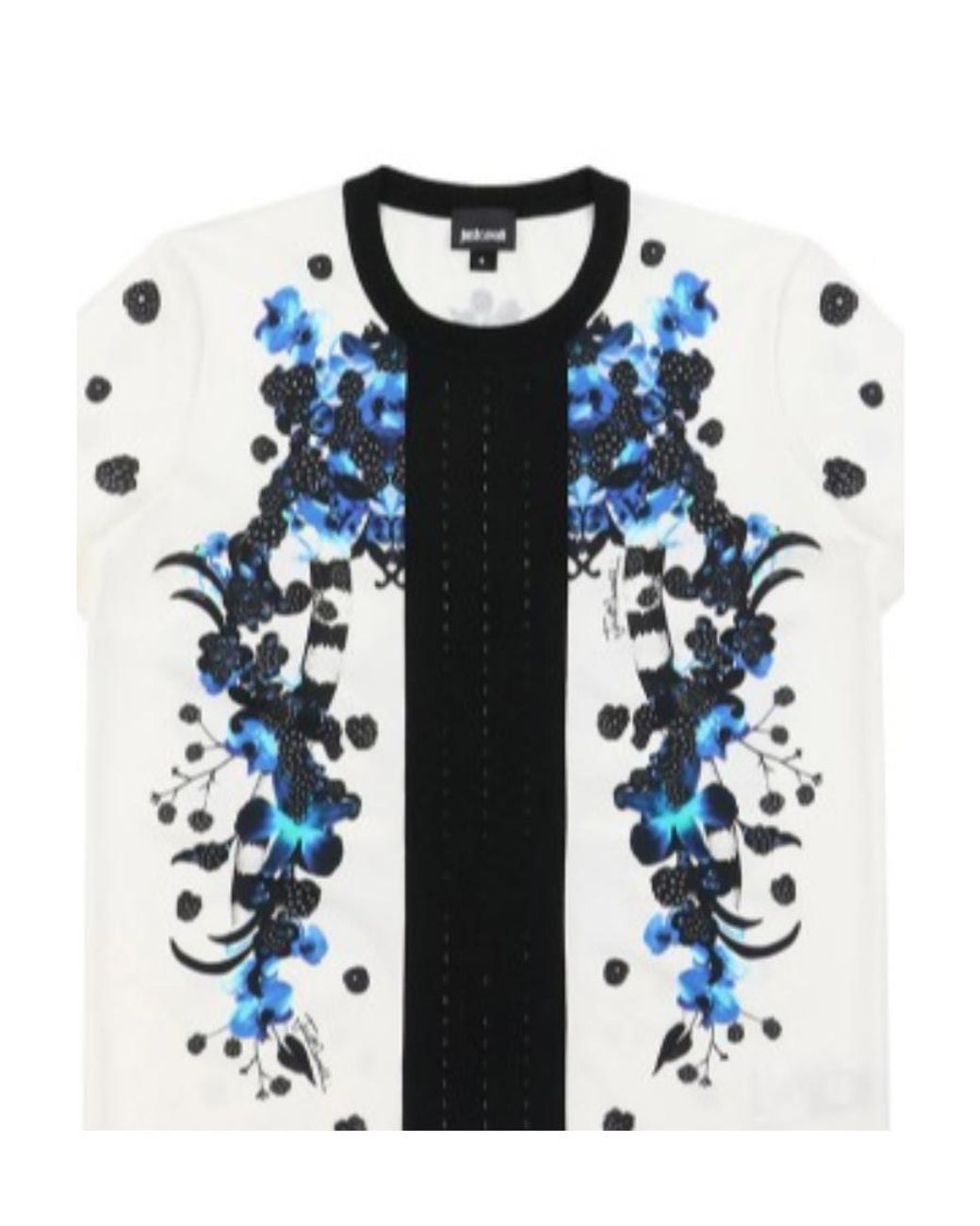 Just Cavalli Blue Logo T-Shirt for men