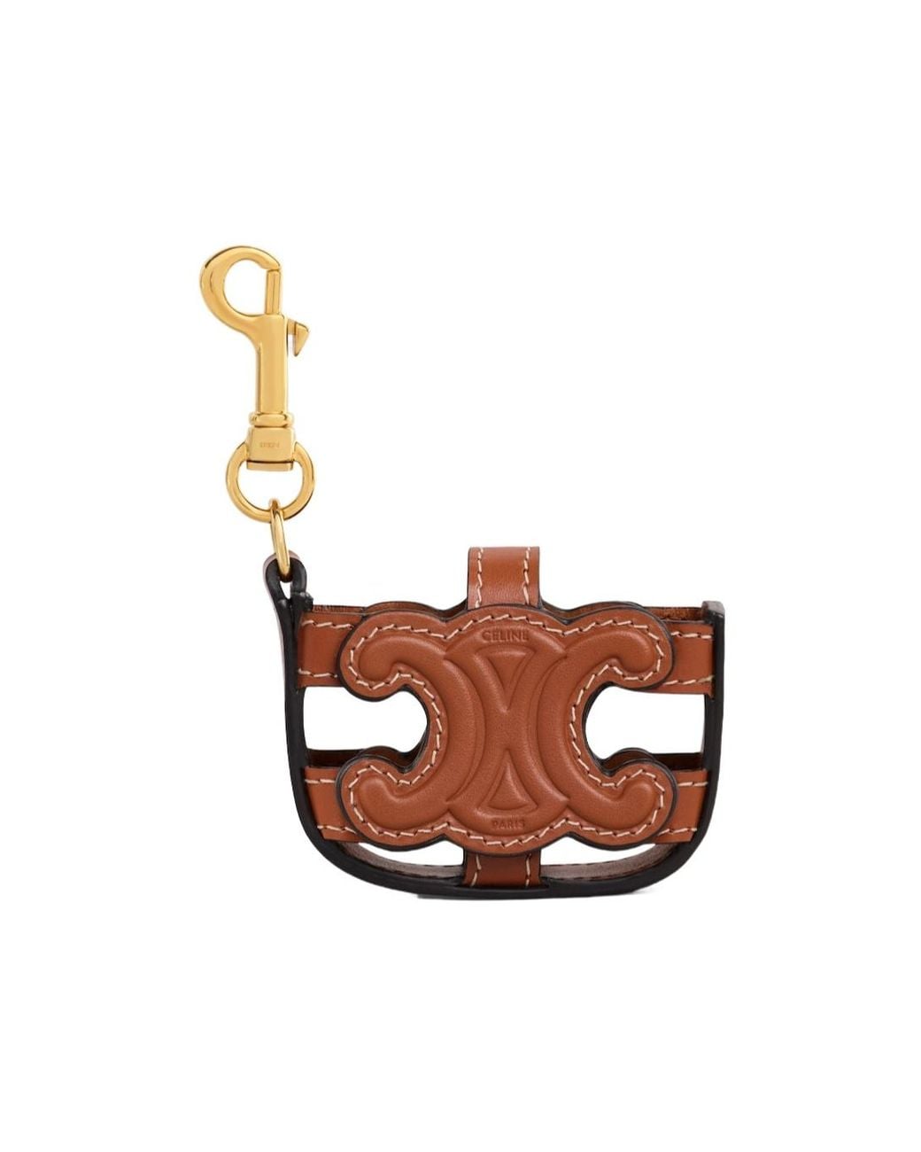 CELINE トリオンフ AirPods ケース チャーム Celine Airpods Case Triomphe in White | Lyst