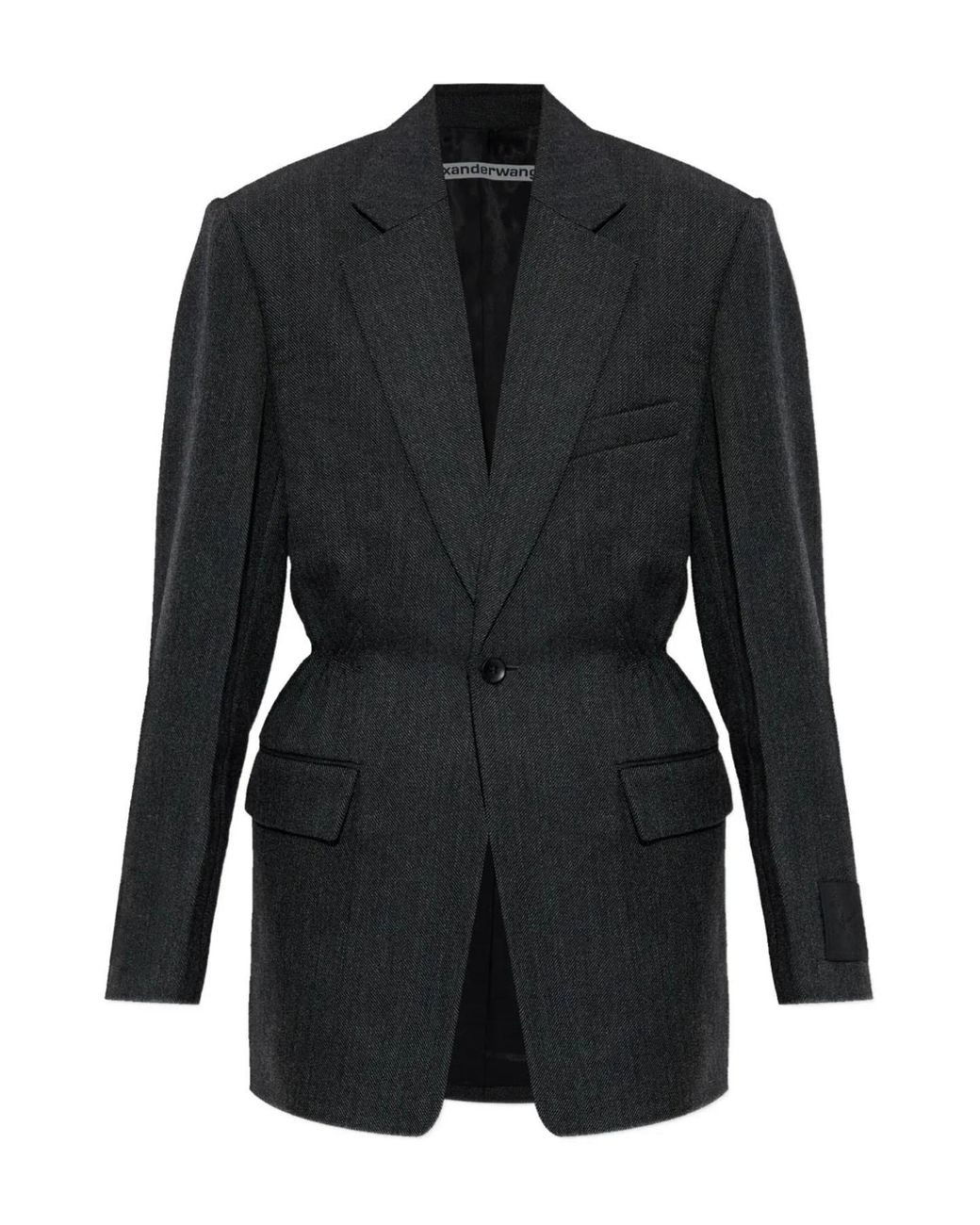 Alexander Wang Blue Single-Breasted Oversized Blazer