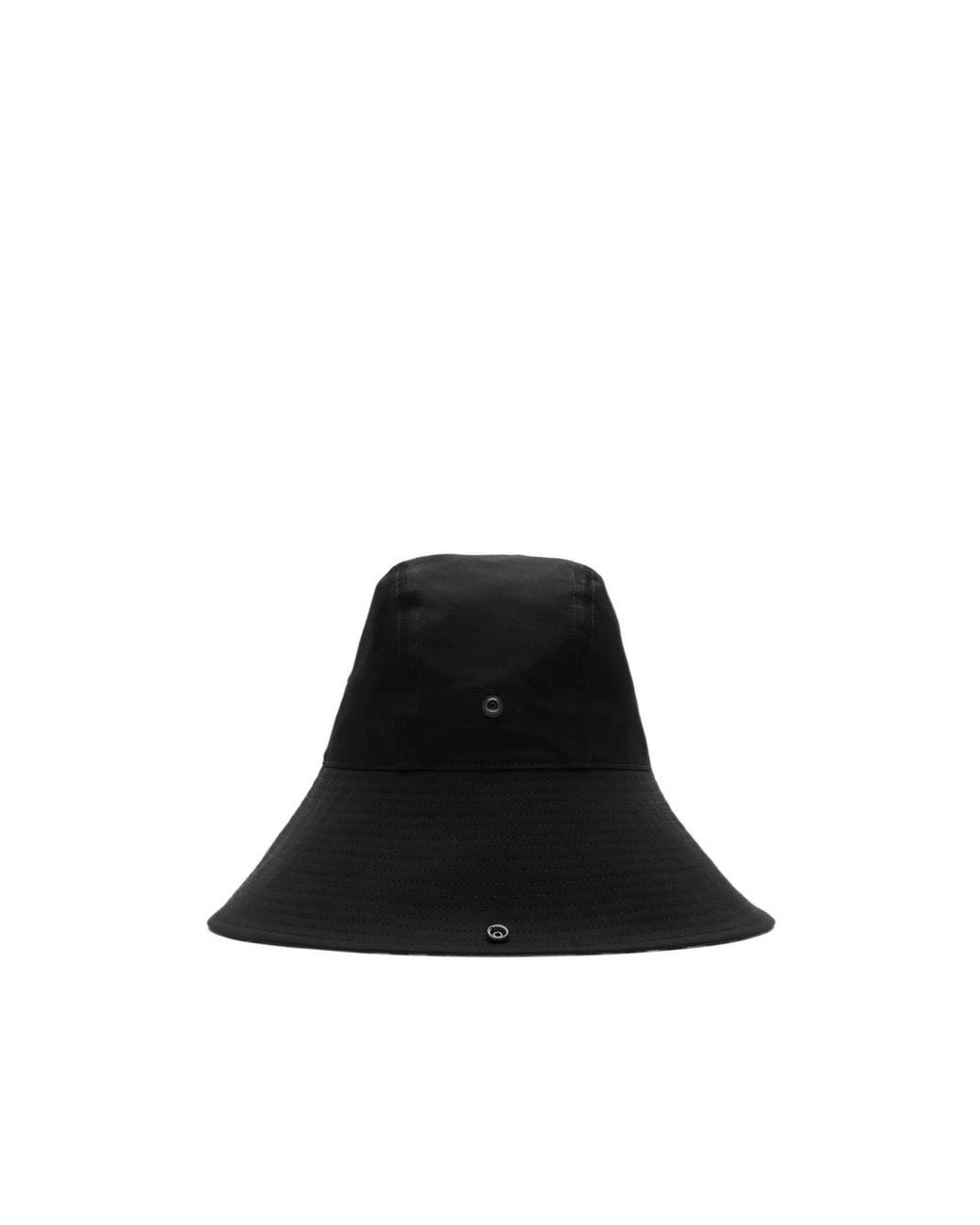 Burberry Black Check Brim Gabardine Bucket Hat for men