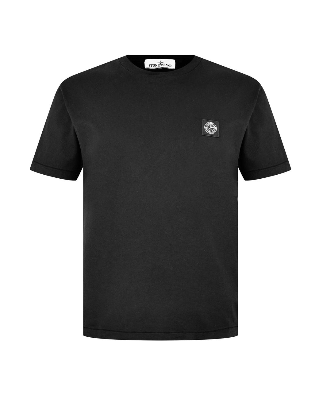 Stone Island Gray Logo Patch T-Shirt for men