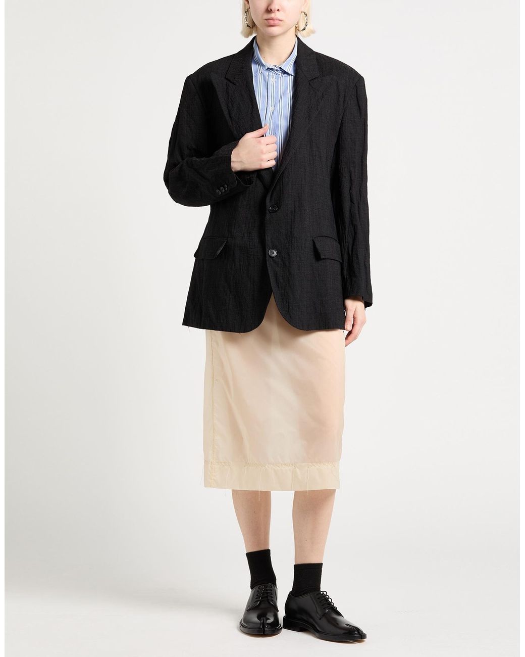MM6 by Maison Margiela Black Minimalist Blazer