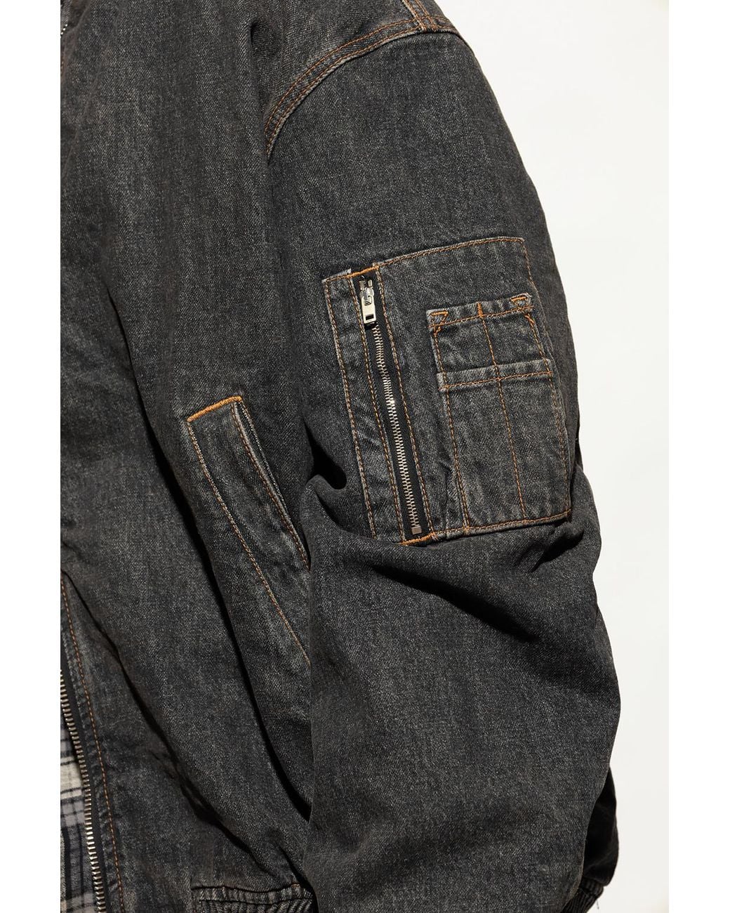 DIESEL Black Zip-Up Bomber Jacket for men