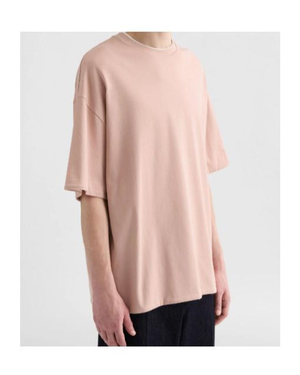 Jil Sander Natural Double Layer Crewneck T-Shirt for men