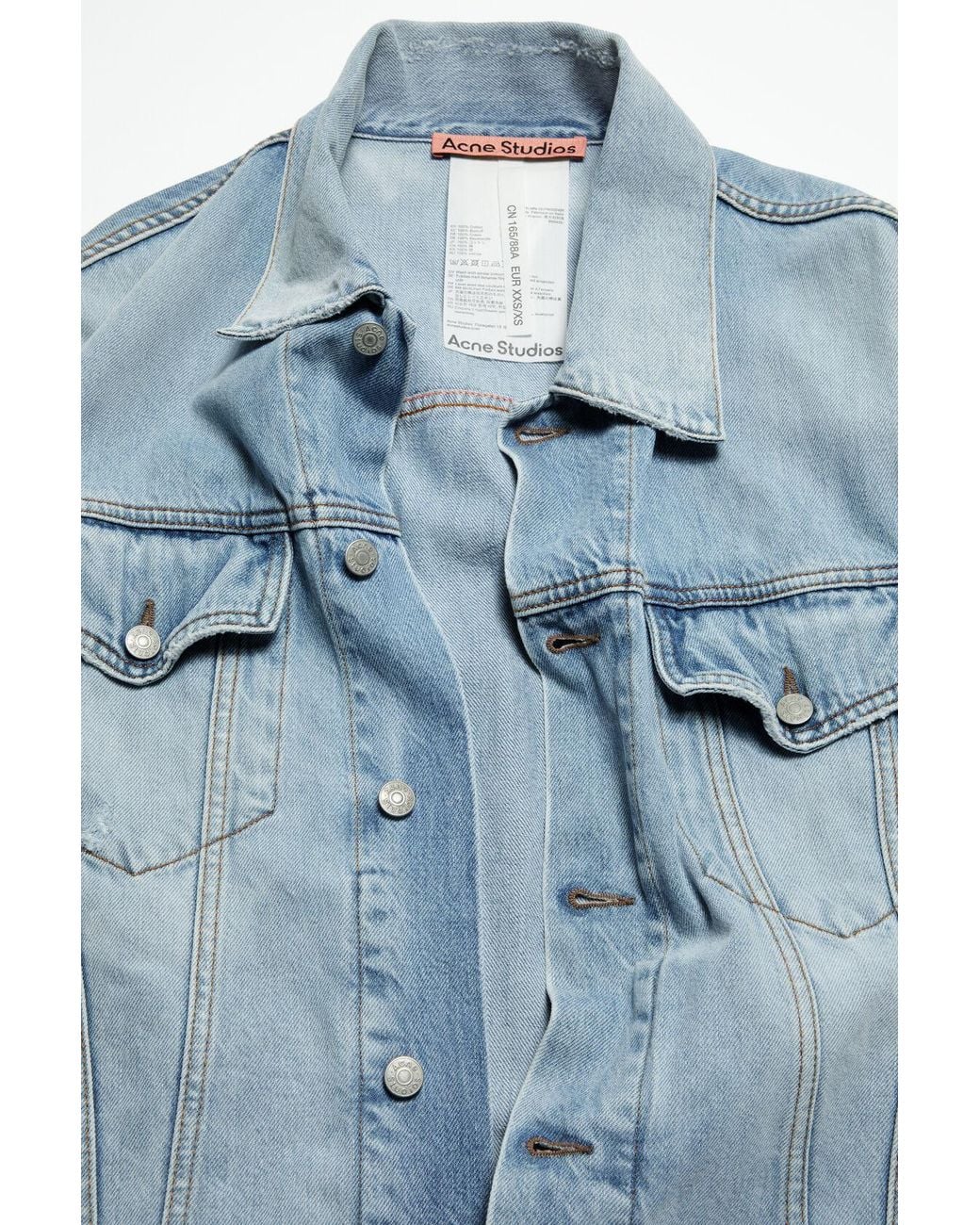 Acne Blue Flap-Pocketed Buttoned Jacket for men